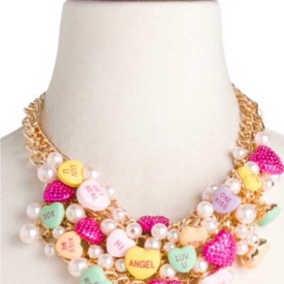 Betsey Johnson Candy Heart Statement Necklace - Picture 3 of 6